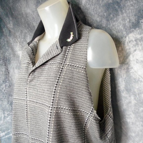 ONE SIZE to Plus Size upcycled Crop Top Halter Look OOAK, ANTI FASHION - Picture 4 of 14